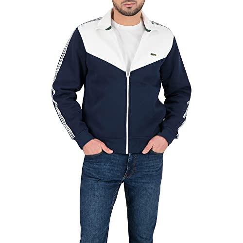 Lacoste Herren Sh5808 Sweatshirts, Marineblau/Weiß, XL