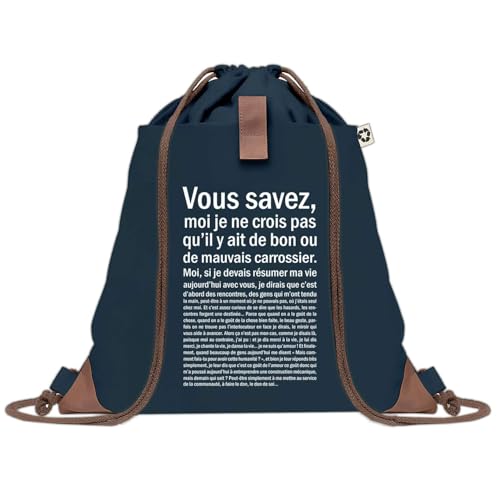 Sac à dos bleu en toile avec pochette : fini les affaires en vrac