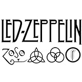 SoKno Kre8tions Led Zep Premium Vinyl Decal, Classic Rock Band Design, for Cars, Laptops, Music Fan Collection (Black, 5 inch)