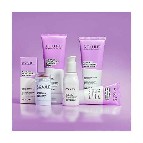 Acure-Radically-Rejuvenating-Facial-Scrub-100-Vegan-Provides-Anti-Aging-Support-Moroccan-Red-Clay-Rose-Oil-Gently-exfoliates-and-Softens-Packaging-May-Vary-4-Fl-Oz Acure Radically Rejuvenating Facial Scrub - Anti-Aging Support Face Scrub - Mild Exfoliation - Moroccan Red Clay & Rose Oil Extract - Hydrate,Toning & Moisturize - 4 Fl Oz