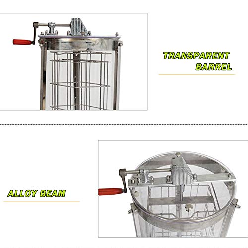 TWW Manueller Honigschüttler Aus Edelstahl, Transparenter Manueller Honigschüttler, Honigtrennung Und Extraktor… – Bild 4