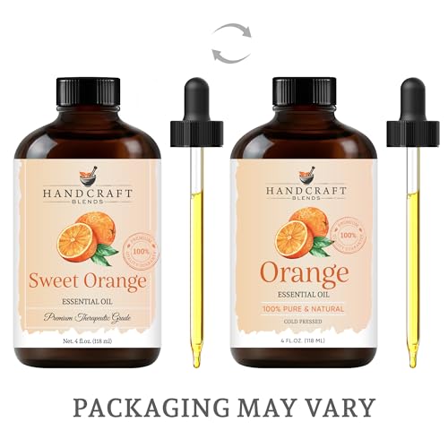 Handcraft Blends Orange Essential Oil – Huge 4 Fl Oz – 100% Pure and Natural – Premium Grade Essential Oil for Diffuser and Aromatherapy, Skin, Massage, Candle and Soap Making Fragrance - Thumbnail 2