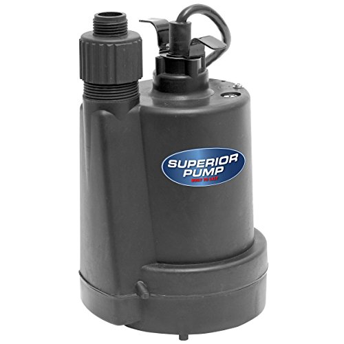 Superior Pump 91025 1/5 HP Thermoplastic Submersible Utility Pump with 10-Foot Cord (Best Hot Dogs In Minneapolis)