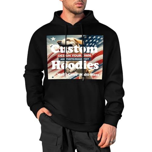 Custom Hoodies Personalized Sweatshirts Design Your Own Pullover Add Photo/Picture/Text for Men Women2