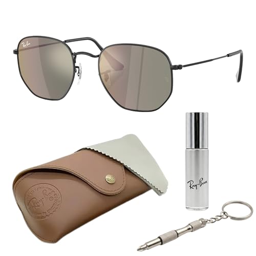 Image of Ray-Ban RB3548N HEXAGONAL FLAT LENSES Square-Round Shape Sunglasses for Men & Women with Official Eyewear Kit