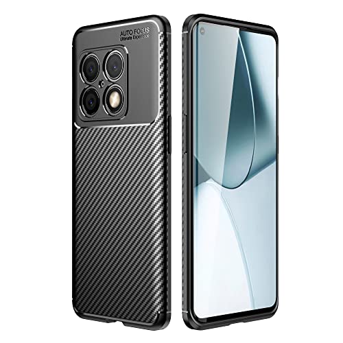 carinacoco Funda para Oneplus 10 Pro 5G, cubierta de fibra a prueba de golpes, funda ultra delgada antiarañazos para Oneplus 10 Pro 5G, negro Cover