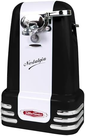 Nostalgia Retro Electric Can Opener for Kitchen with Magnetic Lid...