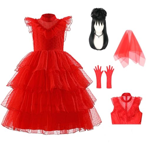 Disfraz Infantil Novia Fantasma Halloween Rojo