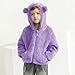Outfits for Children Boy Girl Winter Fall Long Sleeve Moon Graphic Brunch Kawaii Warm Fuzzy with Hood Jacket Hooded Outfits Child Zip Up 2026 Clothing Fashion 6 Months