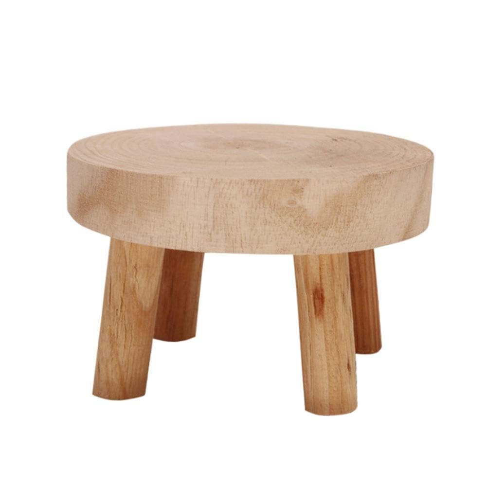 Mini-Holzhocker, Pflanzenständer, Dekorativer -Pflanzenhocker, Bonsai-Halter für Drinnen und Draußen, Haus, Garten, M