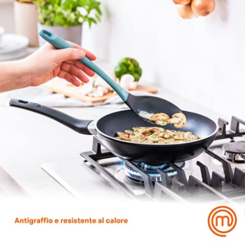 MasterChef Set Utensili Cucina con Mestoli, Spatola, Cucchiaio, Leccapentole, Set Pasticceria e Altro AntiGraffio e Resistente al Calore, Casa Accesori Antiaderente, Multicolore - immagine 5