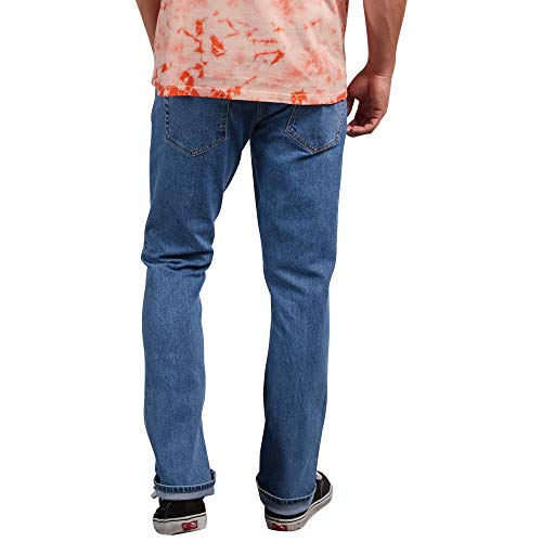 Volcom Men's Vorta Slim Fit Stretch Denim Jean, Stone Blue, 28X322