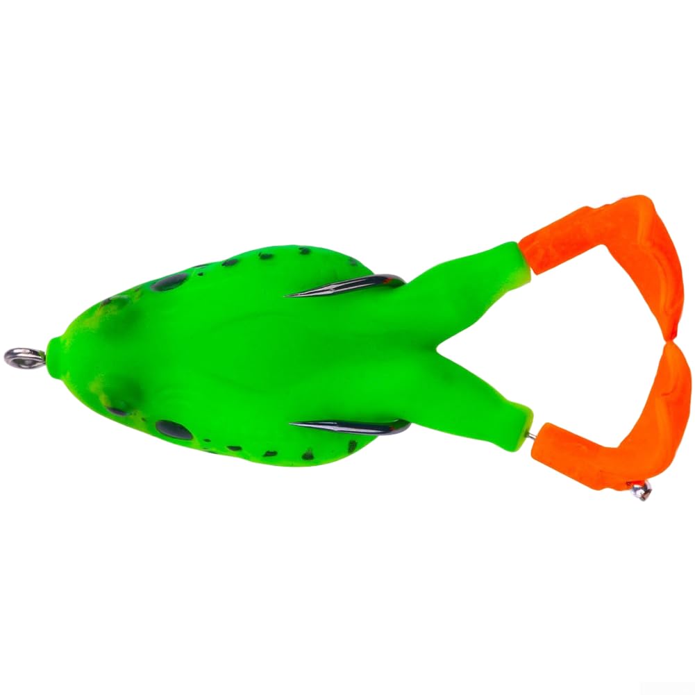 Rotating Leg Frog Bait for Bass Fishing Featuring Floating Construction and Long Casting Performance in Fresh or Salt Water (FO037-10)