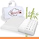 RUGUIES Bamboo- Memory Schaum Kinderkissen, hypoallergen und atmungsaktiv- Kinderkopfkissen-waschbarer Bambus-Baumwoll-Kissenbezug -Oeko-TEX- 1 bis 10 Jahre XL (58x32x 5-7cm)- Inklusive Reisetasche.