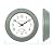 La Crosse Clock 433-3020 8-inch Indoor/Outdoor Sage Green Quartz Wall Clock with Temperature