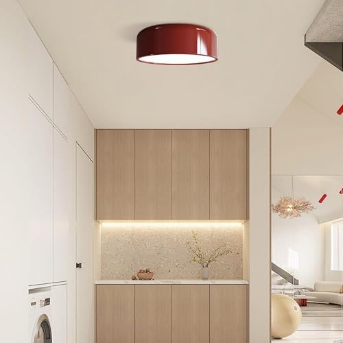 Plafonnier LED variable rouge 48 cm à intensité réglable et 3 températures de couleur