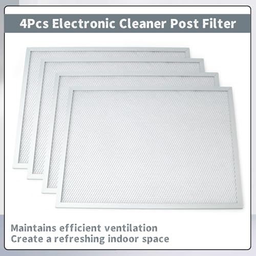 Erchon 4Pcs 50000293-002 Post Filter Compatible with HoneyWell Electronic Cleaner F300E F300A F50F F58F Series 16\" x 25\" Equipment Models Replacement Parts 16\" x 12.5\"