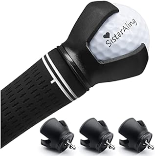 SisterAling 3-Prong Golf Ball Retriever Grabber Pick Up,Back Saver Claw Put On Putter Grip,Suction Cup Ball Grabber,Sucker for Golf Screws Tool (3 Pack)