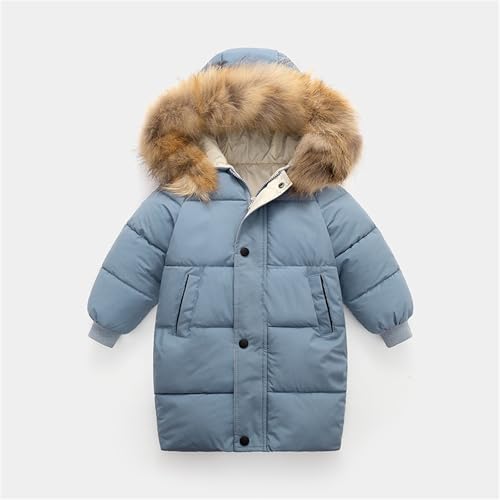 Boys Girls Snap Buttons Zipper down Jackets Adjusted Fuzzy Hooded Puffer Coats with Pockets Kids Outdoor Windproof3