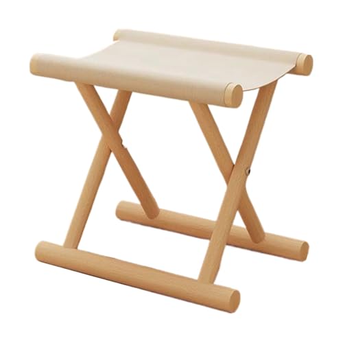 Tabouret pliable, siège en bois robuste, design léger, base antidérapante stable, compact et portable pour une utilisation en extérieur et en intérieur