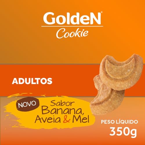 GOLDEN COOKIE Biscoito Para Cães Adultos - Sabor Banana Aveia E Mel 350G