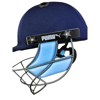 Puma Pitch Pro Cricket Helmet, Navy Blue