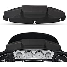 FOVPLUE Windshield Bag, Three-Pocket Batwing Fairing Pouch for Harley Street Glide Electra Glide Ultra Limited Tri Glide FLHT/CU/CUL/CUTG/CUTGSE, FLHTK/L/SE, FLHX/S/SE/ST 2014-2024, Black