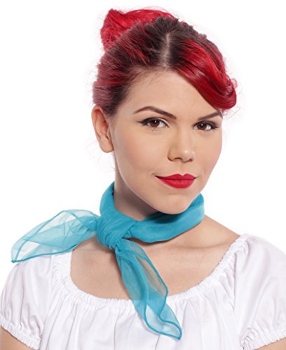 Sheer Chiffon Scarf - 24” Square - 7 Colors - Head, Hair, Neck 50s Style