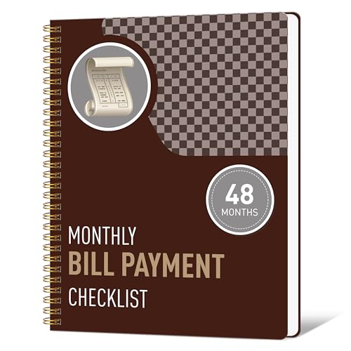 Monthly Bill Payment Checklist & Financial Planner Notebook – 4-Year Budget Organizer with 960 Bill Records, Income & Expense Tracker, Debt Payoff Log, and Savings Goals