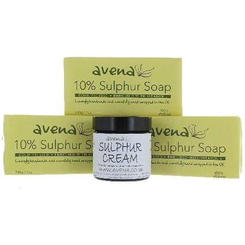 Avena Sulphur Soap & Avena Sulphur Cream Sulfur Ointment Skin Care For Acne Sulphur Ointment Sulfur Soap Large 200g Bar Cover