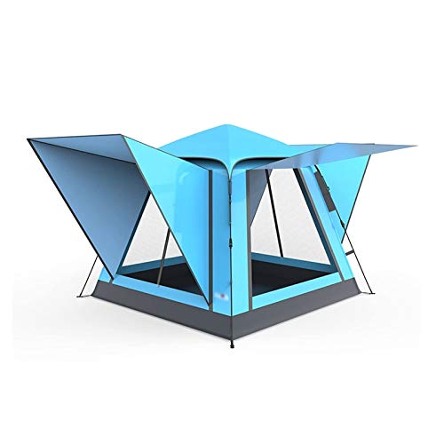 Tente 4-6 personnes camping familial dôme grand volume avec rideaux amovibles