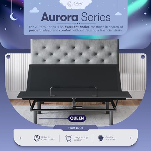 Image of Celestial Sleep Aurora Adjustable Bed Base (Frame Only), Easy Assembly, Head and Foot Lift, Zero Gravity, Memory Positions - Queen