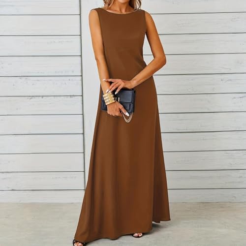 Robe longue caftan couleur unie coupe fluide et ample sans manches
