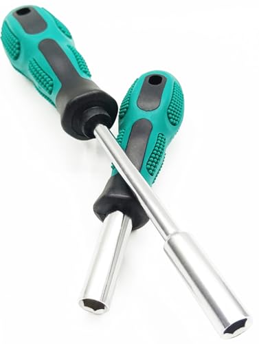 2-Piece Bit Driver Handle 1/4 Magnetic Bit Holding Screwdriver Handle 190mm and 110mm Long with Non-slip Handle 6.35mm Hex Nut Driver for Bits