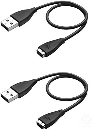 Fitbit Charge HR Cable, Getwow 2-Pack Replacement USB Charger Cable for Fitbit Charge HR Wireless Activity Wristband (Black)