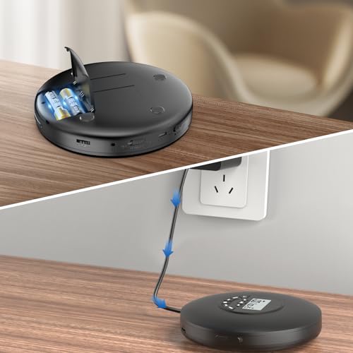 Arafuna Tragbarer CD Player-Compact Discman CD Player-Persönlicher Musik-Player mit CD-R, CD-RW Wiedergabe Anti-Skip Schutz, programmierbare Tracks für Kopfhörer enthalten