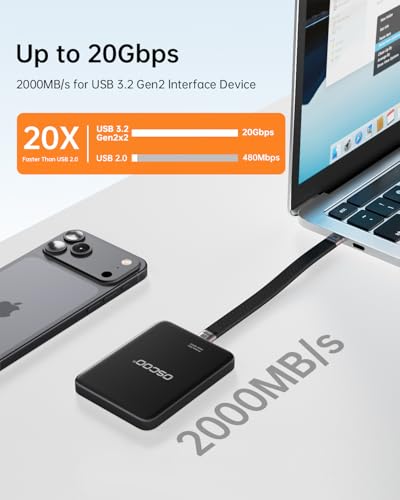 Image of 4TB Magnetic Portable SSD, Up to 2000MB /s - External Solid State Drive Compatible with MagSafe for iPhone 15 /16 /17, Mac, Laptops & Tablet, Reliable Storage for Students, Gaming & Professionals