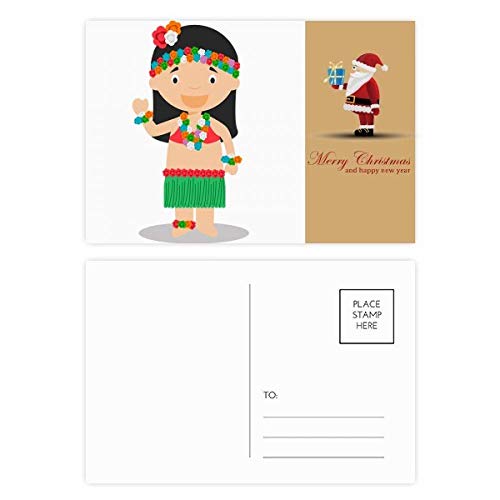 Cartes postales Hawaii Cartoon Père Noël lot de 20 pièces pour correspondances festives d'été