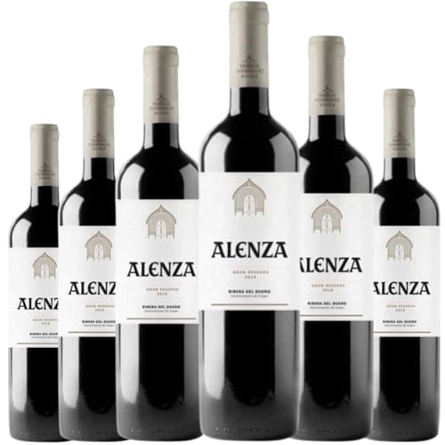 Alenza Gran Reserva Vino Tinto con 27 Meses de Crianza en Roble Americano, elaborado en España con Tempranillo para una expresión compleja y estructurada.| 6 botellas