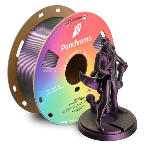 Polymaker Panchroma Purple Color Changing PLA, 1.75mm, 1KG, Glitter Starlight Nebula 3D Printer Filament, Hides Layer Lines, Easy to Print, Tangle Free, AMS Compatible, Works with Most FDM Printers