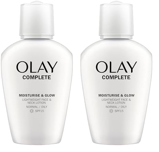 Olay Complete Moisturise & Glow Face And Neck Lotion With SPF15, For Beautiful, Healthy Glowing Skin In Just 1 Day,200ml (Pack of 2)