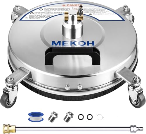 MEKOH 36cm (14 in) Pressure Washer Surface Cleaner 304 Stainless Steel