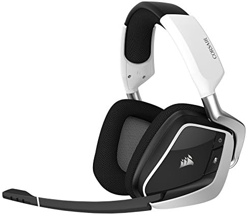 CORSAIR VOID PRO RGB Wireless Gaming Headset - Dolby 7.1 Surround Sound Headphones for PC - Discord - 50mm Drivers - White (Renewed)