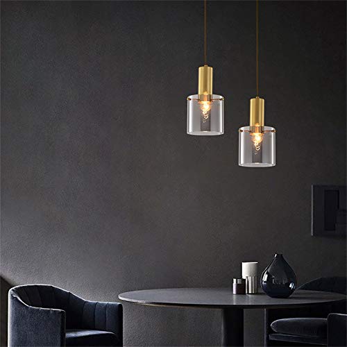 Lampes suspendues HJLJKG en cuivre pour corriger un éclairage sombre