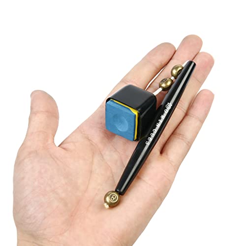 Teekerwan Pocket Chalk Holder, Billiard Pool Cue Chalk Holder Black, Pool Cue Chalk Holder Cover Billiard Supplies Snooker Shooters Accessory(Plastic) #TOP2