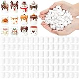 100 Pcs Mini Marshmallows, Cute Small Tiny Fake Candy White Resin Marshmallow Bulk for DIY Crafts Making Gifts
