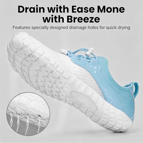 Image of Barefoot Water Shoes for Men Women 2026 Quick Dry Athletic Shoes Non-Slip Wide Toe Aqua Footwear Beach Swim Hiking Kayaking Yoga Outdoor Sport