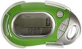 Pedusa PE-771 Tri-Axis Multi-Function Pocket Pedometer - Green With Holster/Belt Clip