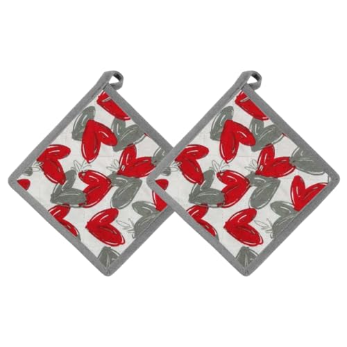 Set 2 Presine da Cucina in Cotone 20x20cm – Presine Cucina e Forno Lavabili e Morbide, Presina Ideale per Pentole e Teglie