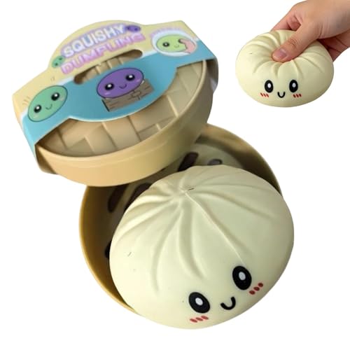 Sensory Squeeze Toy - Dumpling Shape Fidget Stress Relief Toy | Soft Hand Grip Calming Sensory Play Accessory for Kids, Teens, O